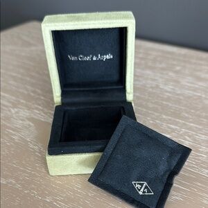 Authentic Van Cleef & Arpels Suede Jewelry Box